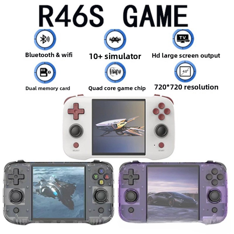 Retro Handheld Console - オリジナル R46S レトロハンドヘルドゲームコンソール Linux システム 4.0