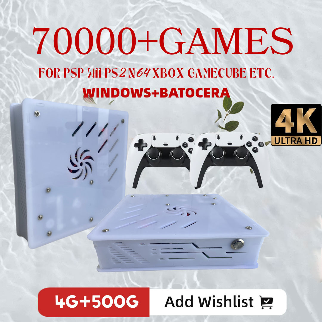 Retro Gaming Hdd - 2026年新型X8レトロゲーム機500GB | 70,000+ ゲーム | 60種類以上のエミュレーター