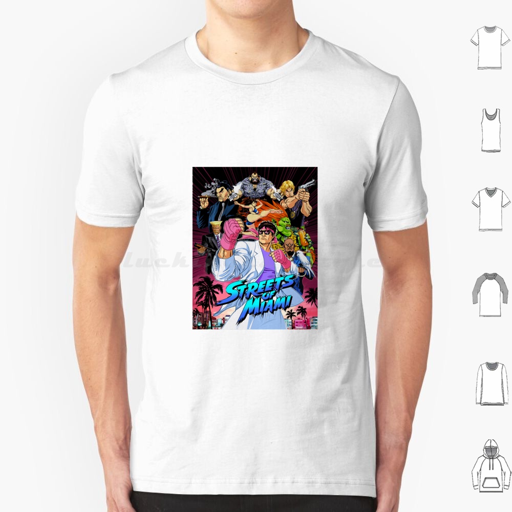 Retro Gaming Kent - ストリート オブ マイアミ Tシャツ 6XL コットン