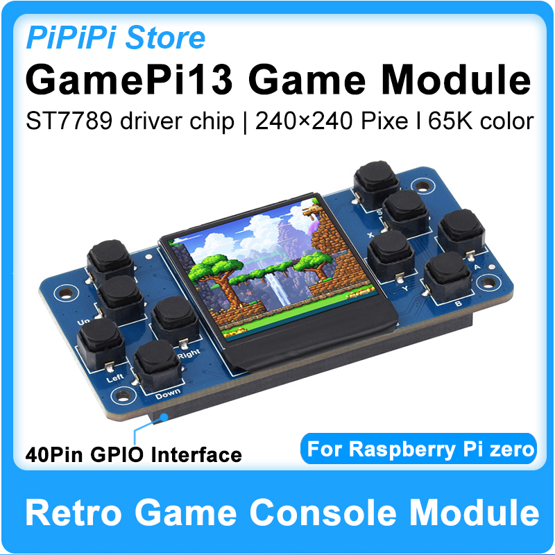 Raspberry Pi Retropie - GamePi13 レトロゲームコンソールモジュール 1.3 インチ LCD ディスプレイ