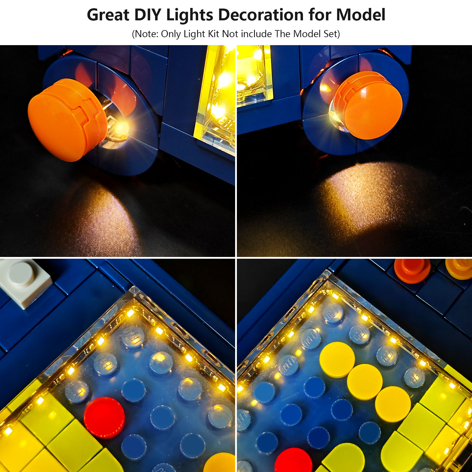 Retro Gaming Lego - BRIXSPARK LED照明キット レゴ31380用、レトロゲームコンソールビルディングブロック用DIYライト、モデルブロックは含まれません