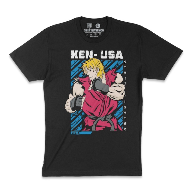 Retro Gaming Kent - 00012648 # A-Ken Tシャツ ストリートファイター Tシャツ