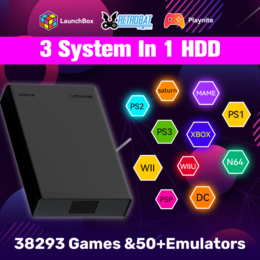 Retro Gaming Play Zone - 500G レトロ ゲーム HDD ビデオ ゲーム