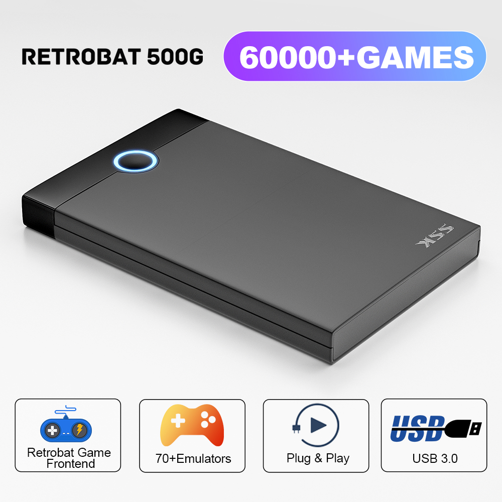 Retro Gaming Hdd - KINHANK スーパーコンソールX レトロバット ゲームHDD 500GB 70エミュレーター搭載