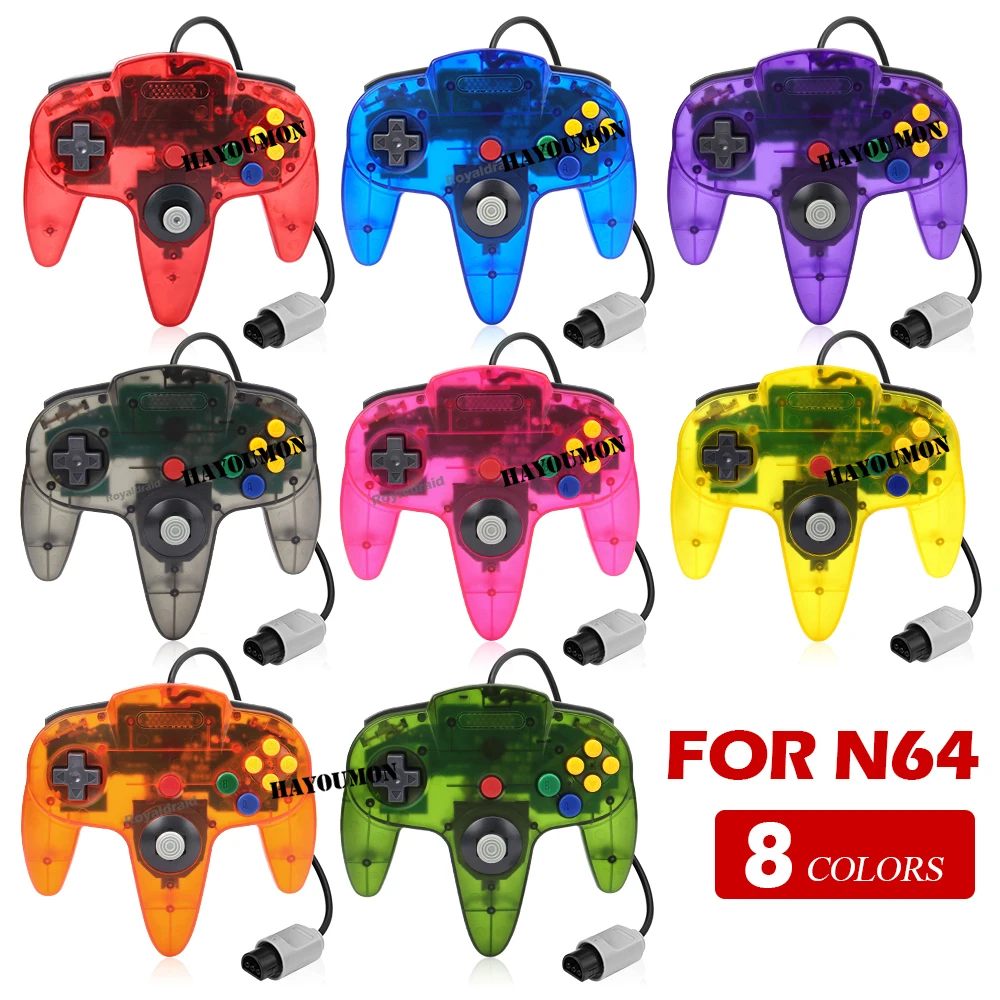 Retro Gaming Pro - N64用 新型 有線ゲームパッド、N64用クラシックジョイスティック、レトロゲーム機用コントローラー、N64ゲームアクセサリー