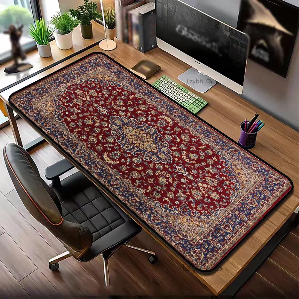ヴィンテージペルシャ絨毯柄大型マウスパッド、滑り止めデスクマ - Retro Gaming Desk のレビューと価格