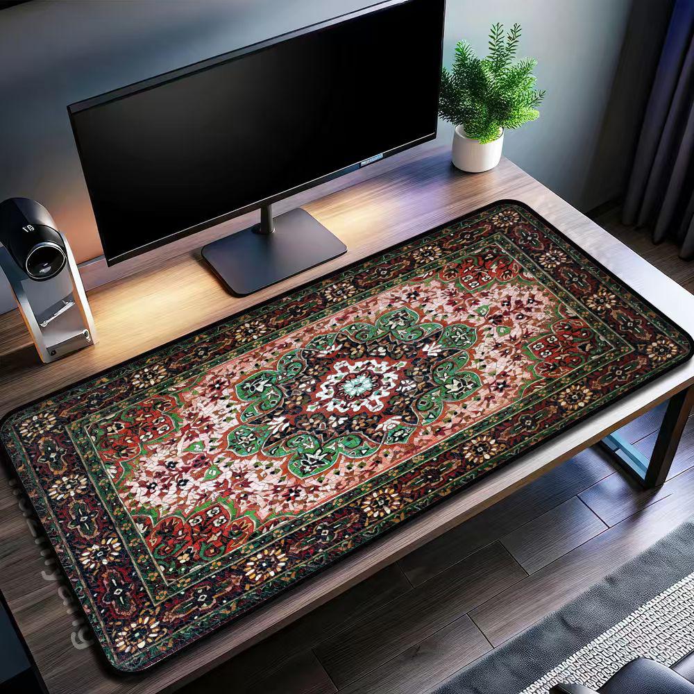 ヴィンテージペルシャ絨毯柄大型マウスパッド、滑り止めデスクマ - Retro Gaming Desk のレビューと価格