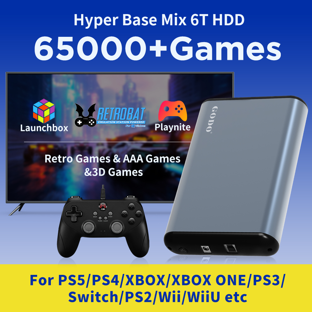 JMachen 6TB ポータブルゲーミングHDDシステム  - Retro Gaming Hdd のレビューと価格