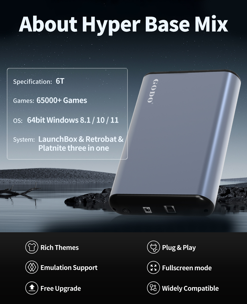 JMachen 6TB ポータブルゲーミングHDDシステム  - Retro Gaming Hdd のレビューと価格