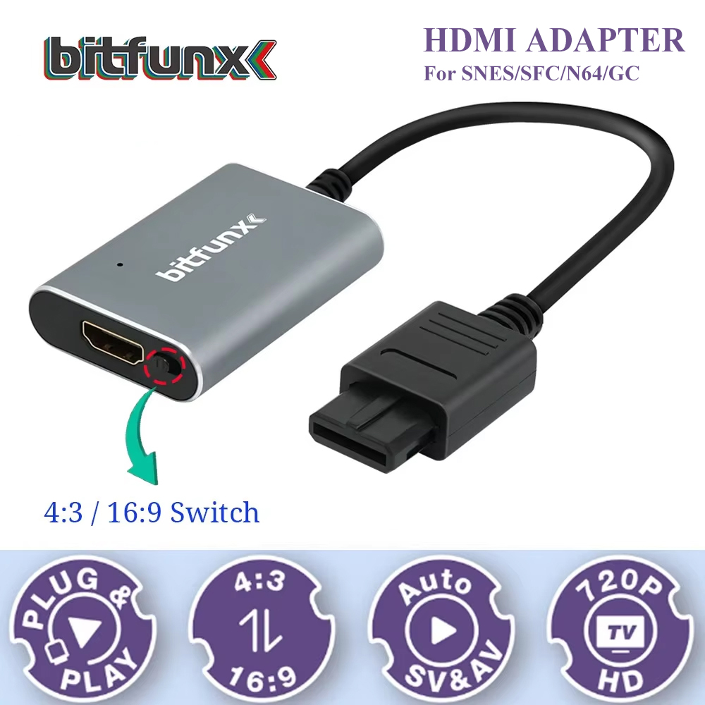 Bitfunx 720P Svideo/AV to HDMI - Retro Gaming Pro のレビューと価格
