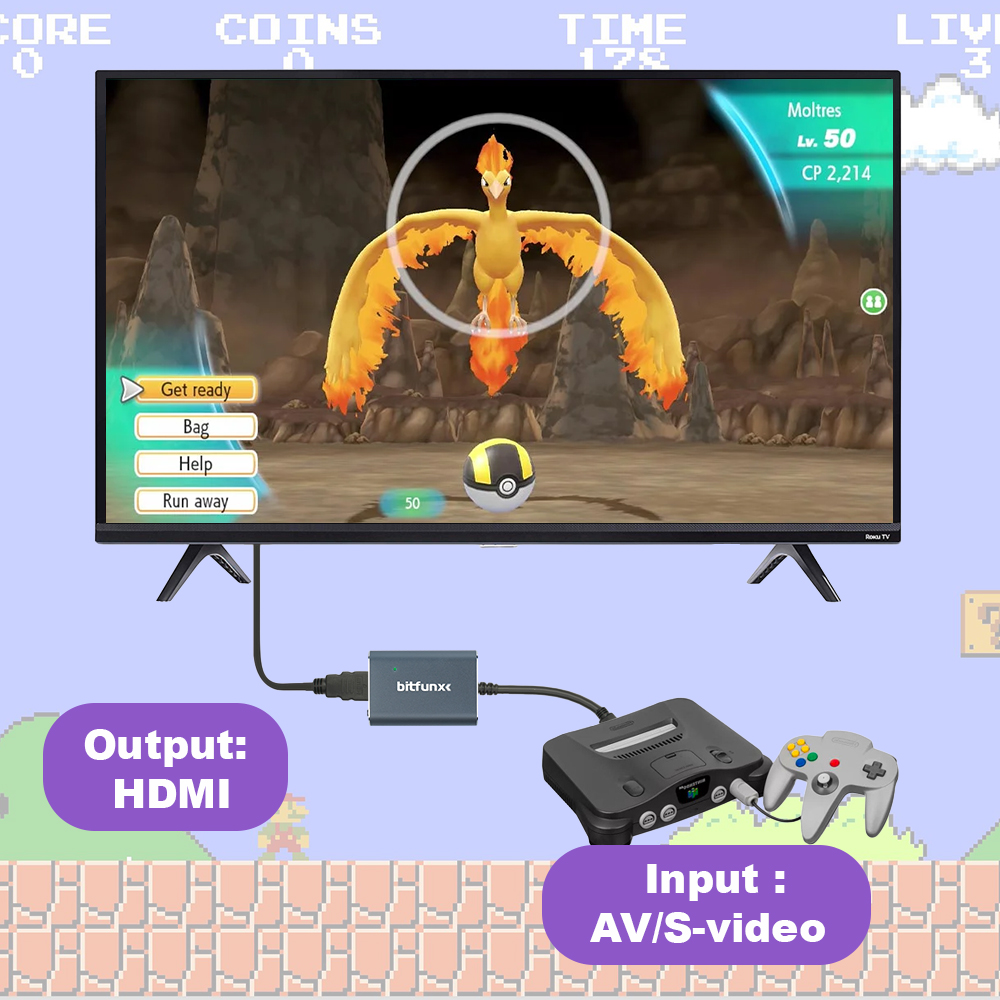 Bitfunx 720P Svideo/AV to HDMI - Retro Gaming Pro のレビューと価格