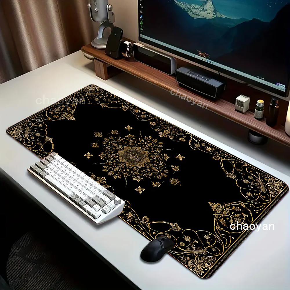 新しい黒ペルシャ絨毯神秘的なレトロマウスパッド Pc ゲーマ - Retro Gaming Desk のレビューと価格