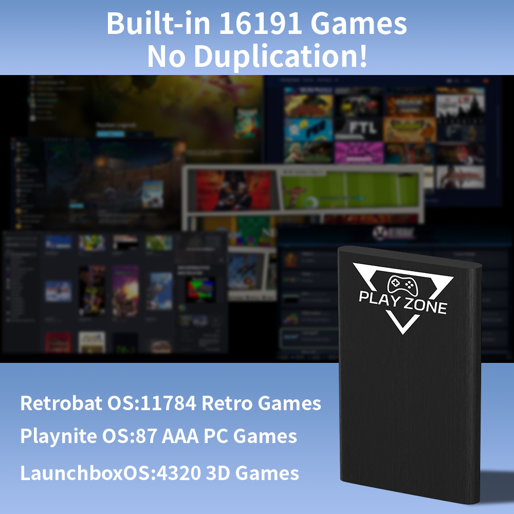 Play Zone 1TB ポータブルゲーミングHDD PS - Retro Gaming Play Zone のレビューと価格