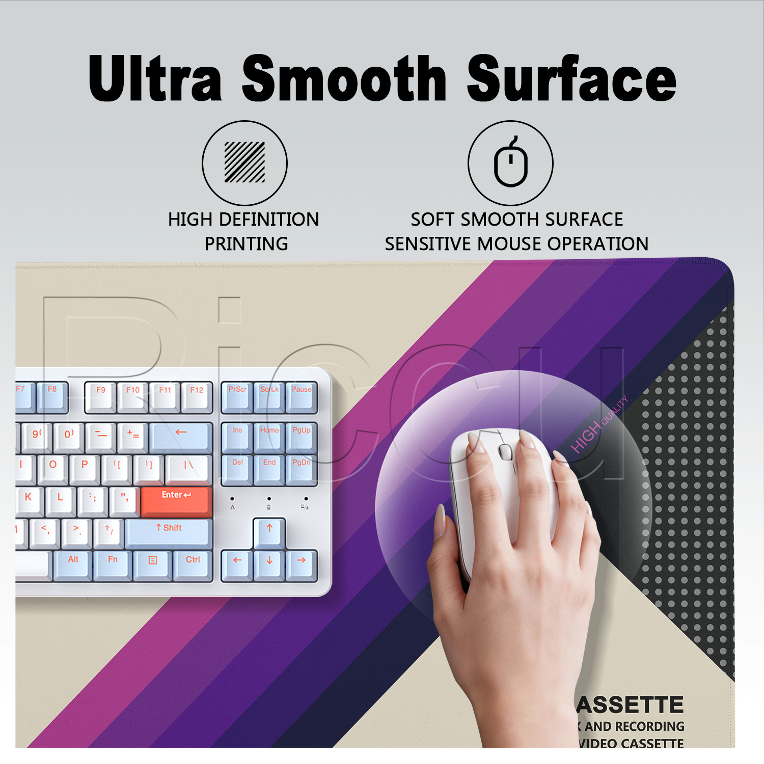 マウスパッド HD 印刷レトロ VHS スタイル XXL コ - Retro Gaming Desk のレビューと価格